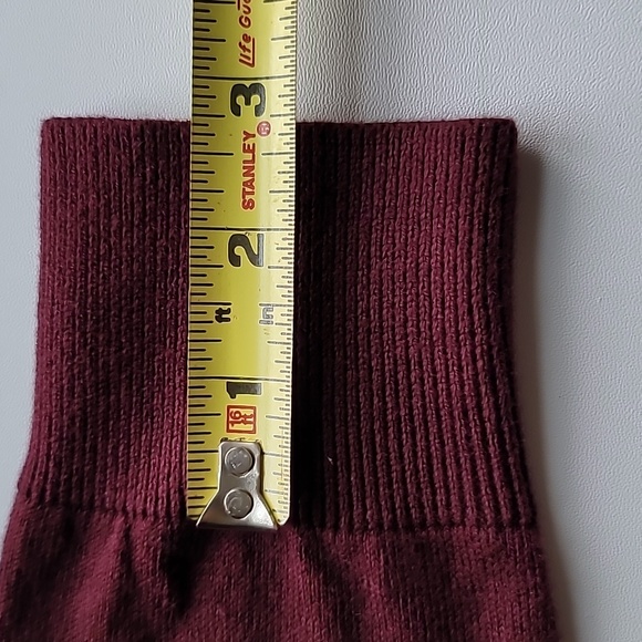 ana NWT wine cardigan Sm sweater waterfall lapels front pockets - Picture 9 of 13